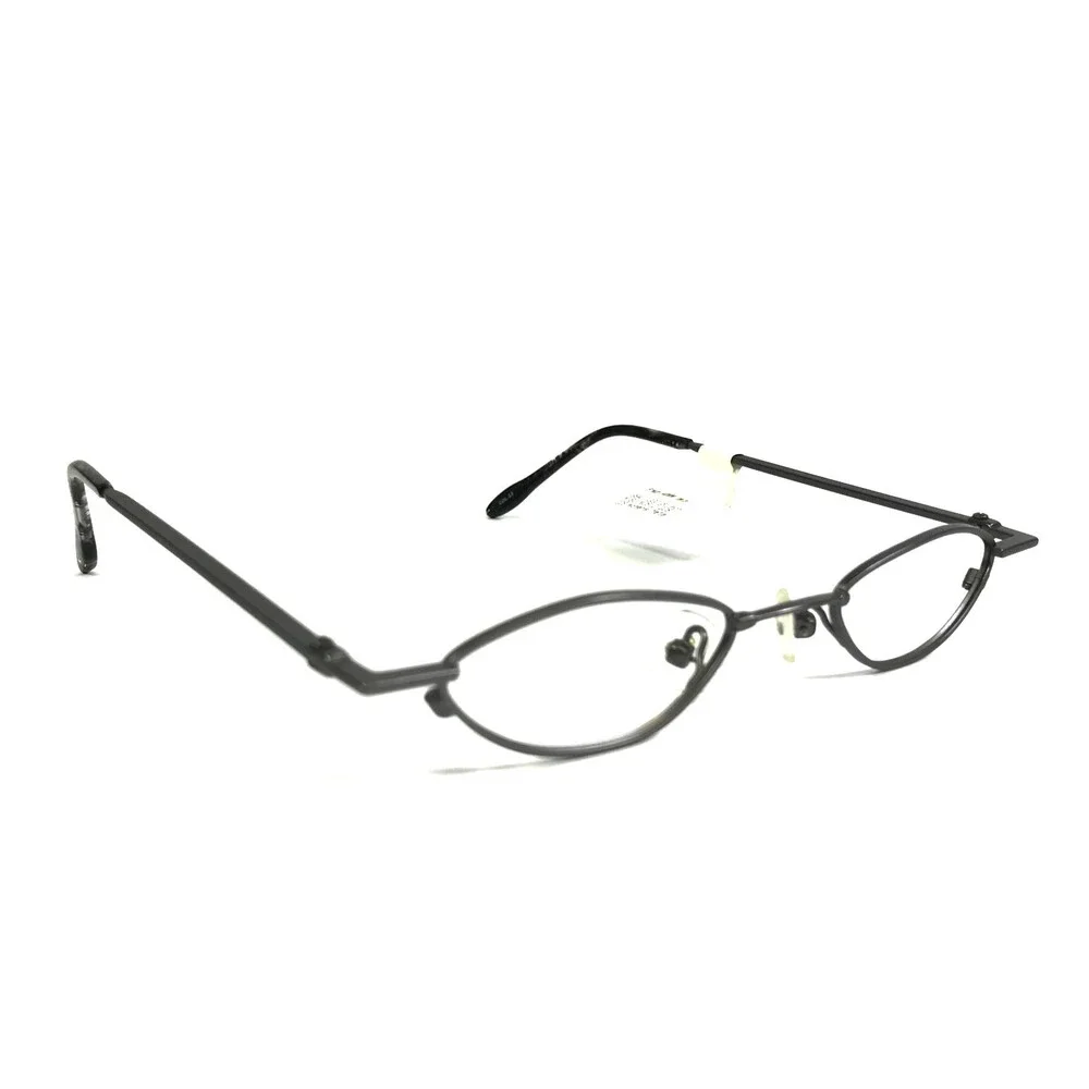 ogi Petite Eyeglasses Frames 9013 COL. 13 Gunmetal Oval Wire Rim 42-21-135 - Picture 2 of 14